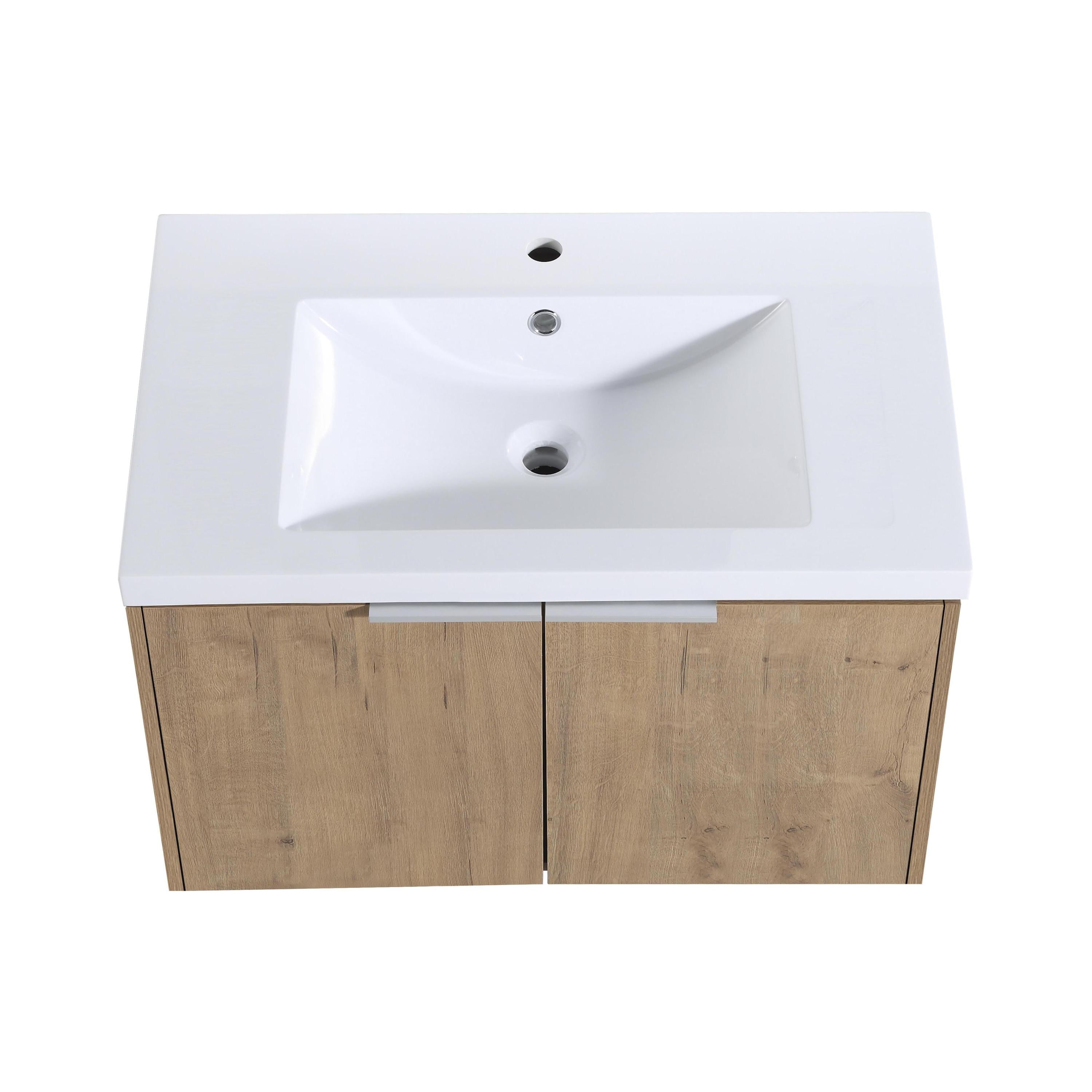 Soft Close Doors Bathroom Vanity With Sink,30 Inch For Small Bathroom,30x18-00630 IMO(KD-Packing)