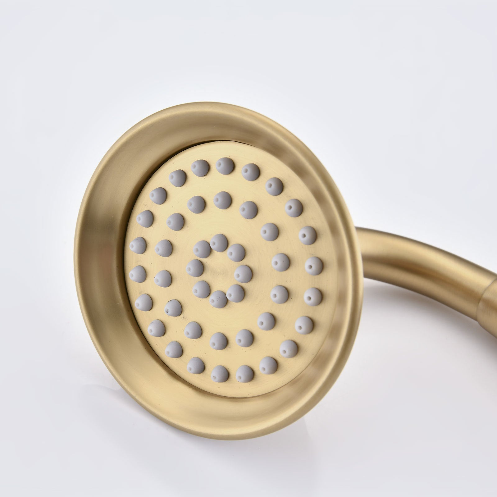 Single-Handle 4-Spray Patterns Bathroom Rain Shower Faucet with Body Jet Handshower in Brushed Gold (Valve Included)