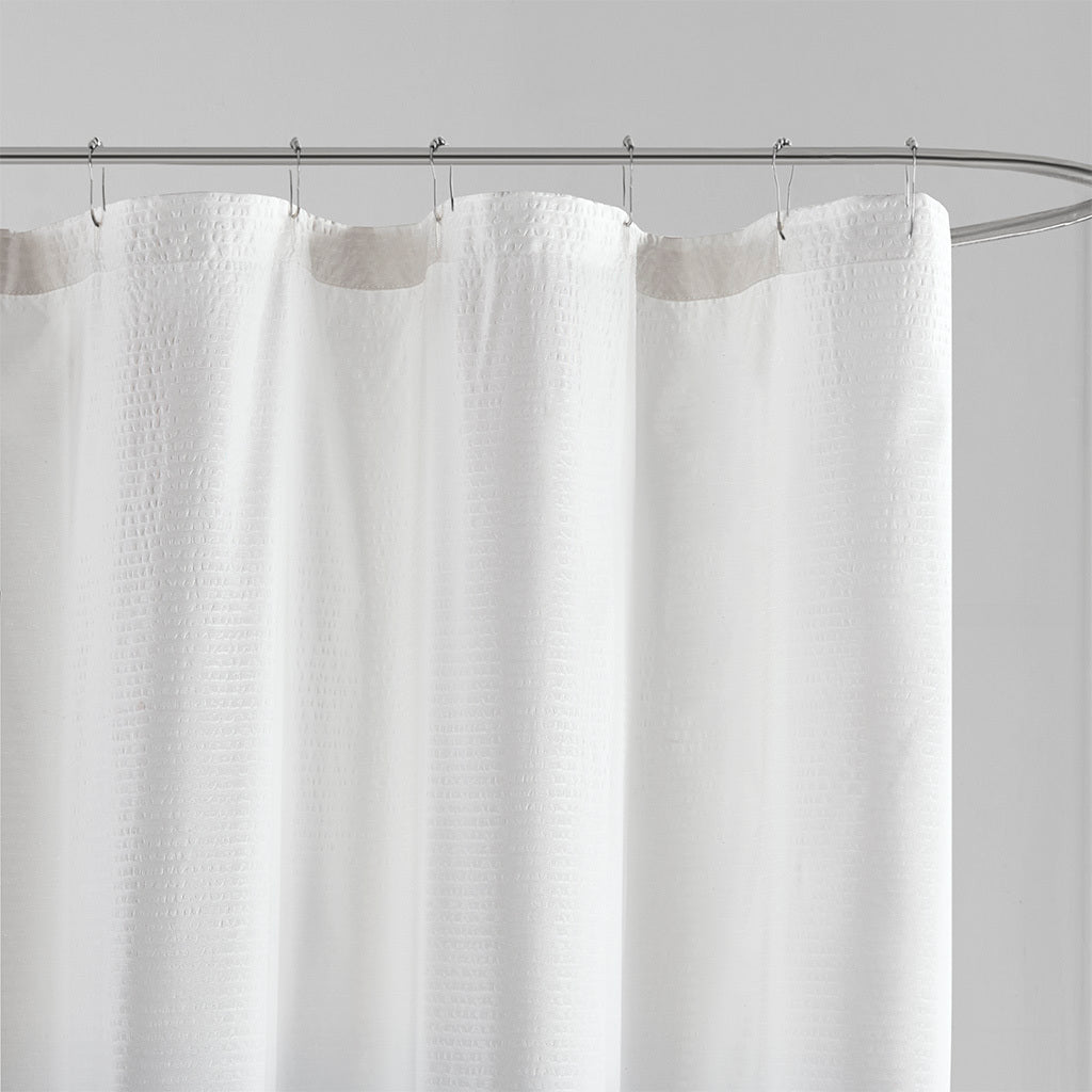 Ombre Printed Seersucker Shower Curtain