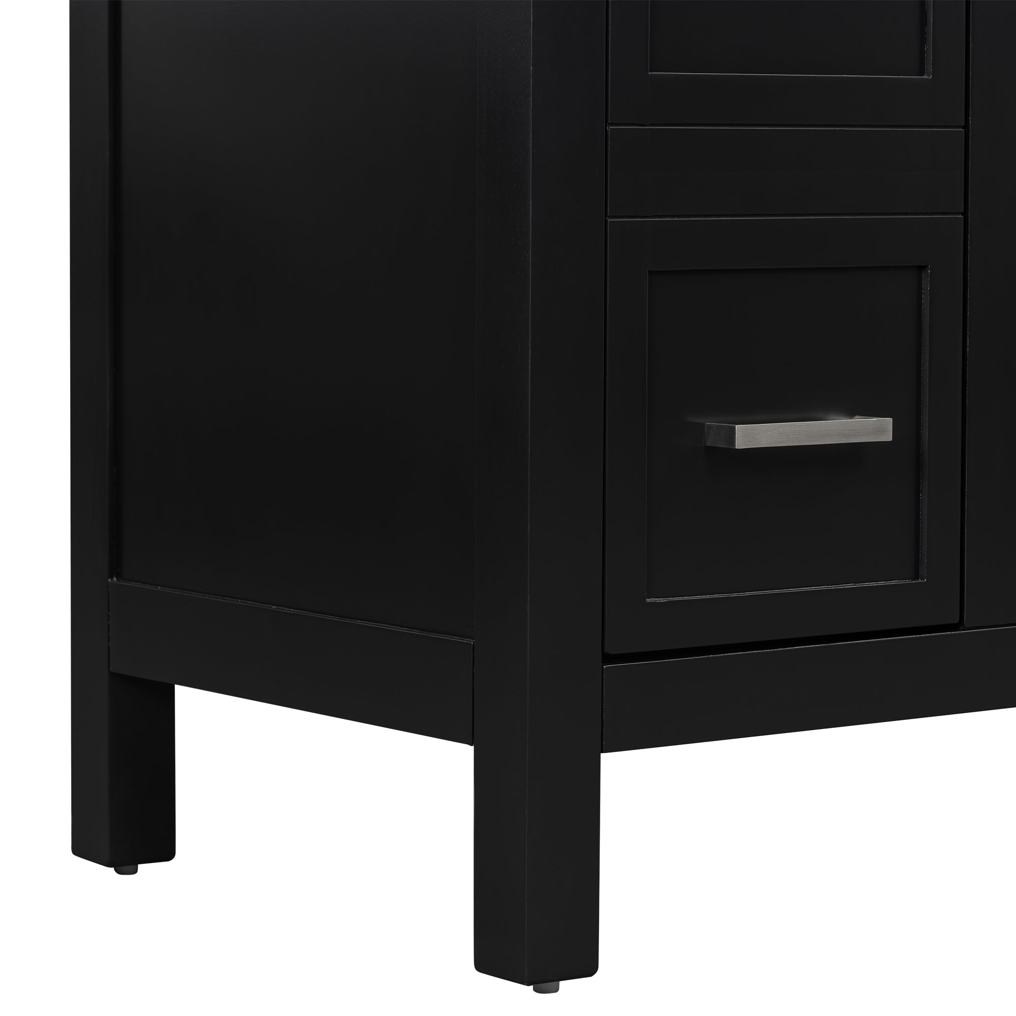 36" Bathroom Vanity Cabinet with Resin Integrated Sink - 4 Drawers, 2 Doors