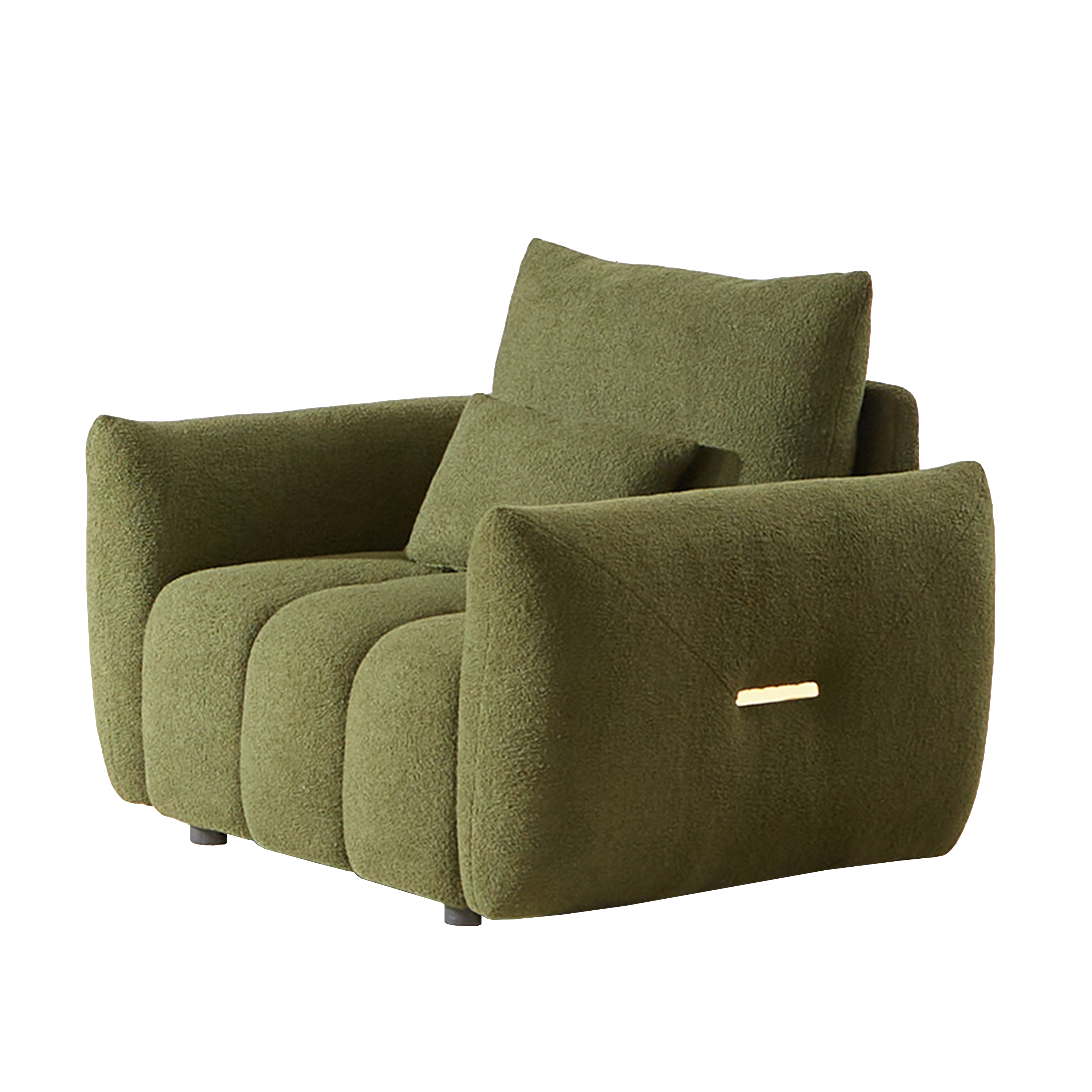 39.7'' Teddy Fabric Sofa, Modern Lounge Chair for Apartment, Office, Living Room and Bedroom