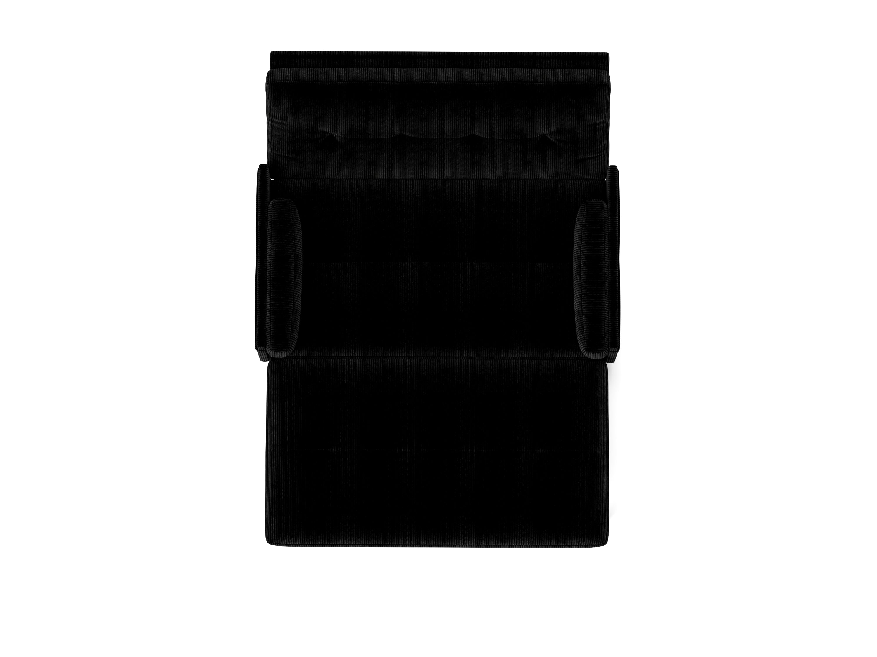 Black 2 seater sofa sleeper with recline fuction