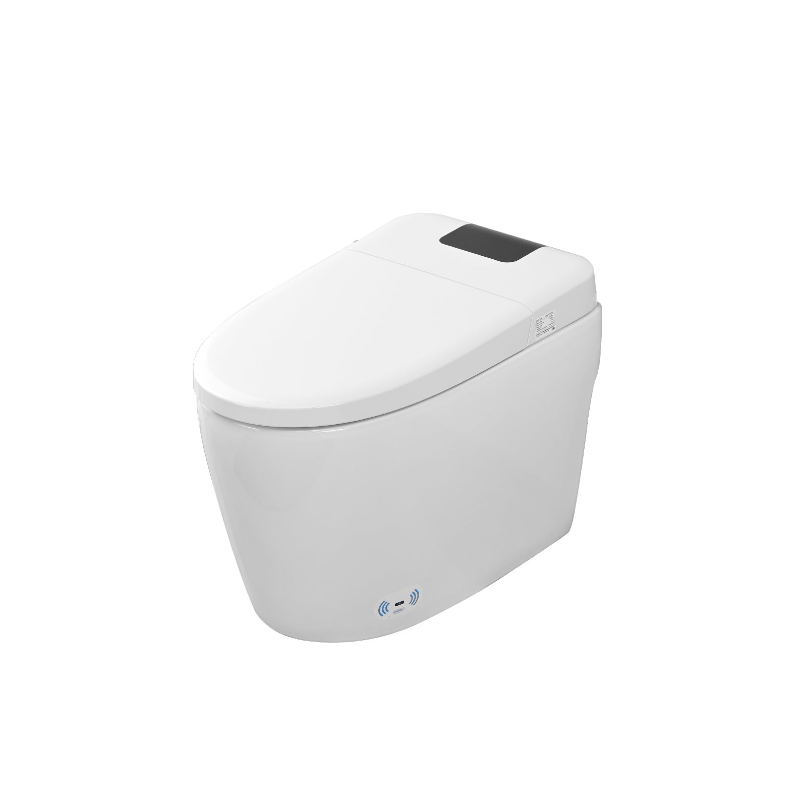 Smart Toilet Bidet Combo with Foot Sensor Open Cover/Seat, LED Display, Self-Cleaning Nozzle, Heated Seat, Night Light, Knob Control, Power Outage Flushing, Soft Close, Auto Flush, with Remote Control