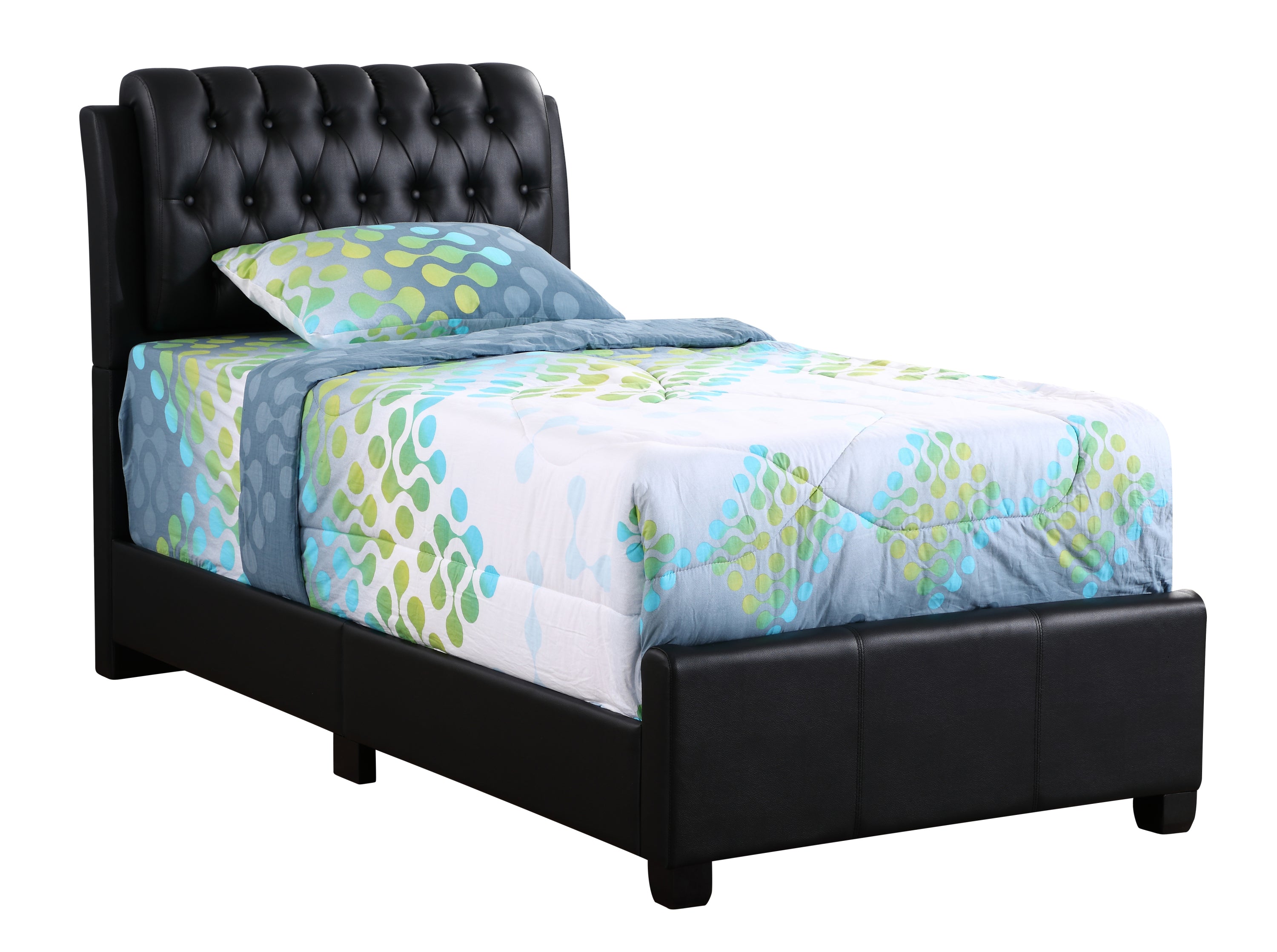 Contemporary Black King-Sized Bed For Relaxation