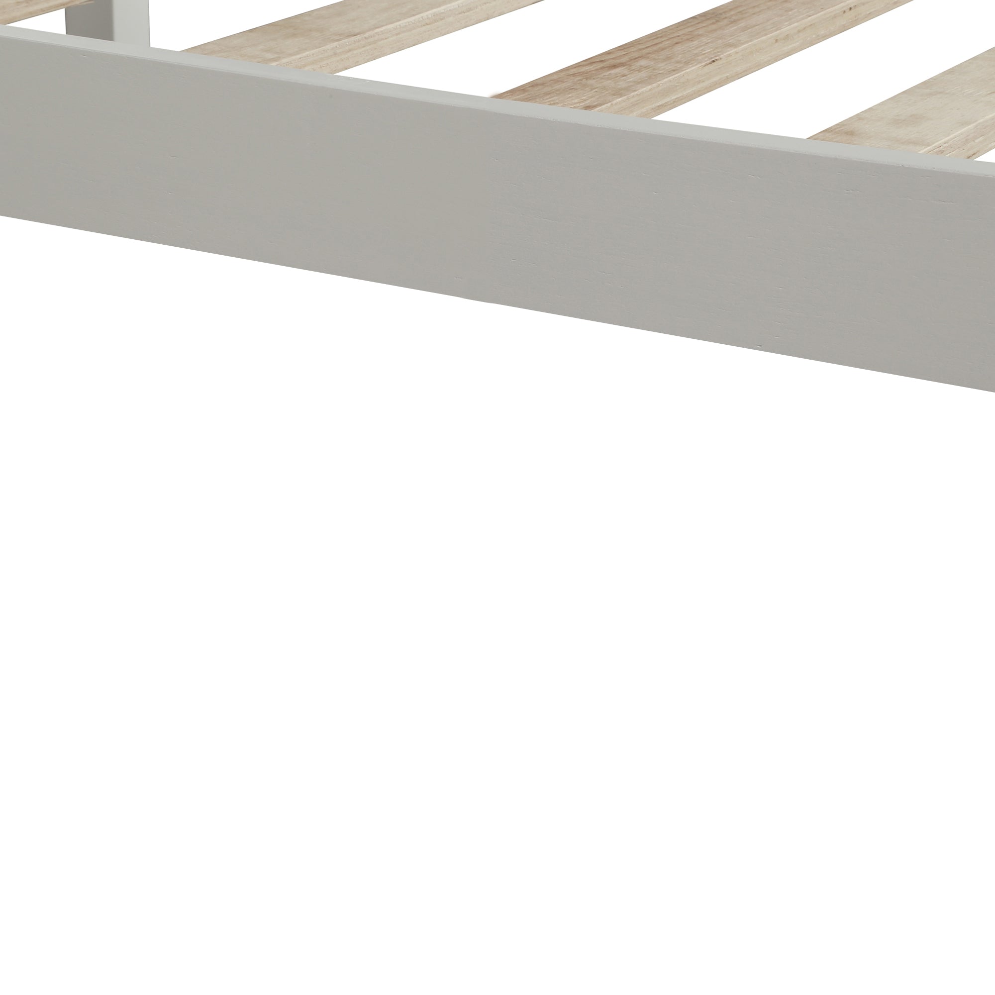 Platform Bed Frame with Headboard, Wood Slat Support, No Box Spring Needed, Queen, White(OLD SKU:WF191420AAK)