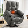 Power Lift Recliner Chair Recliners for Elderly with Heat and Massage Recliner Chair for Living Room with Infinite Position and Side Pocket,USB Charge Port.SMOKYGREY