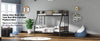 Twin over full metal bunk bed with guardrail and ladder, black, front view