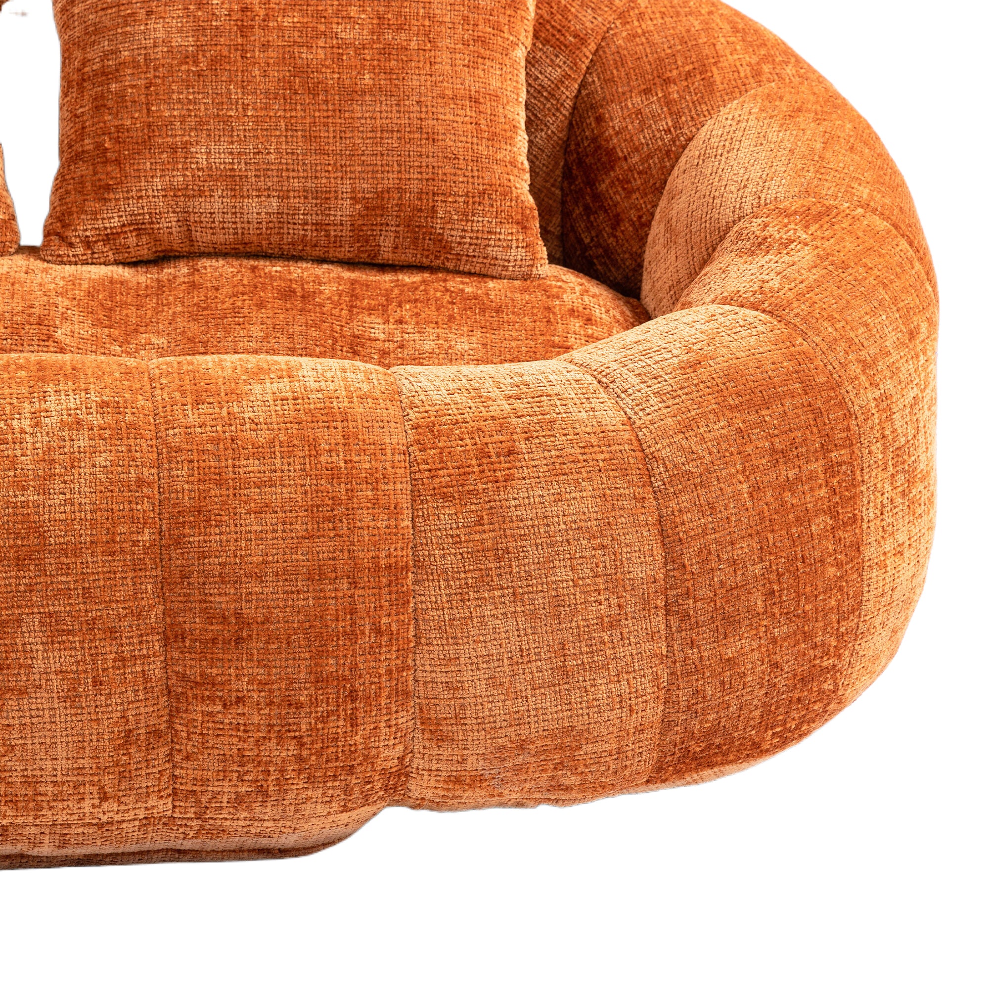 COOLMORE Bean Bag sofa Lazy Sofa Durable Comfort Lounger High Back Bean Bag Chair Couch for Adults and Kids, Indoor & Outdoor, Accent Floor Soft Lounge Chair  (Orange chenille)