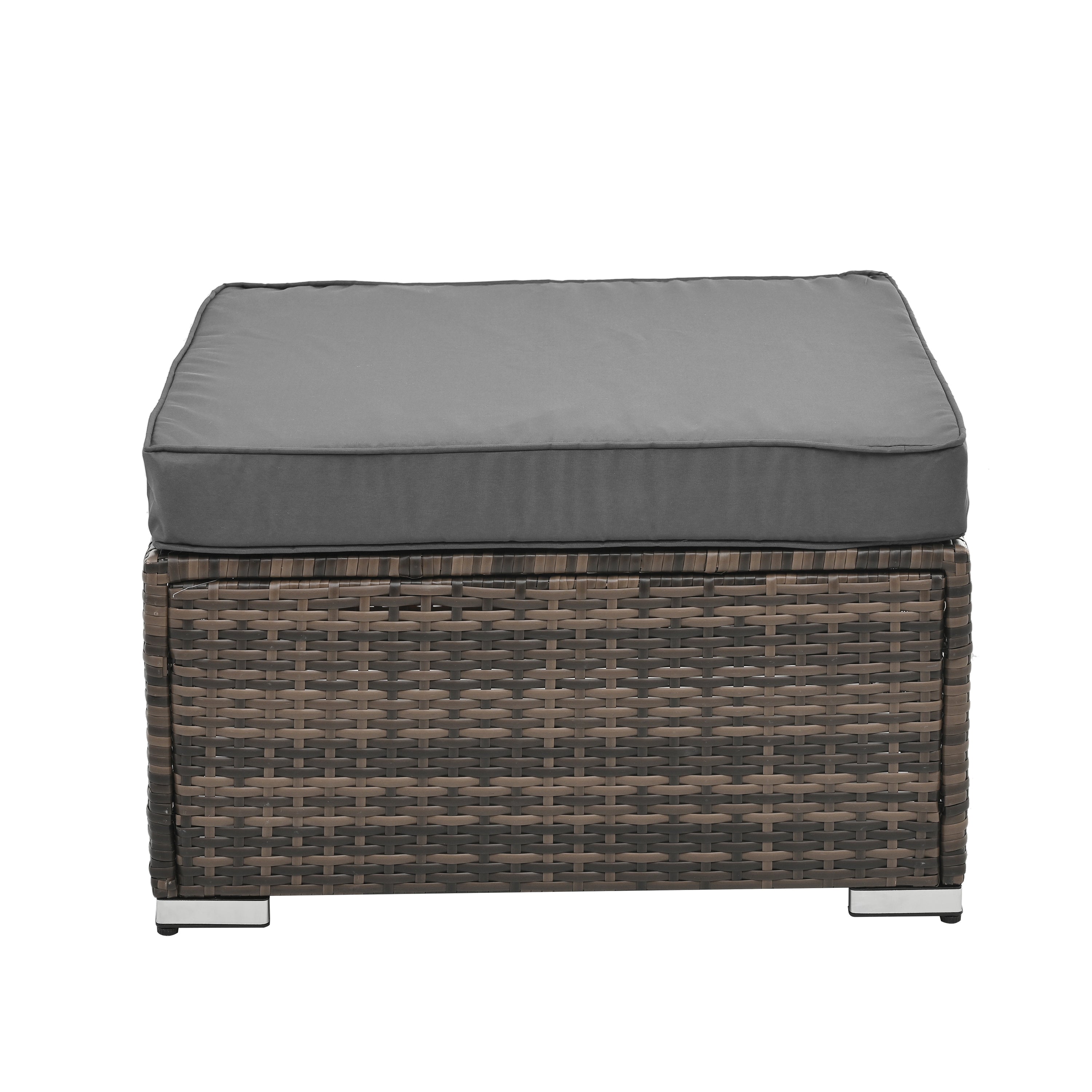 Patio Furniture, Outdoor Furniture, Seasonal PE Wicker Furniture, 4 Set Wicker Furniture With Tempered Glass Coffee Table