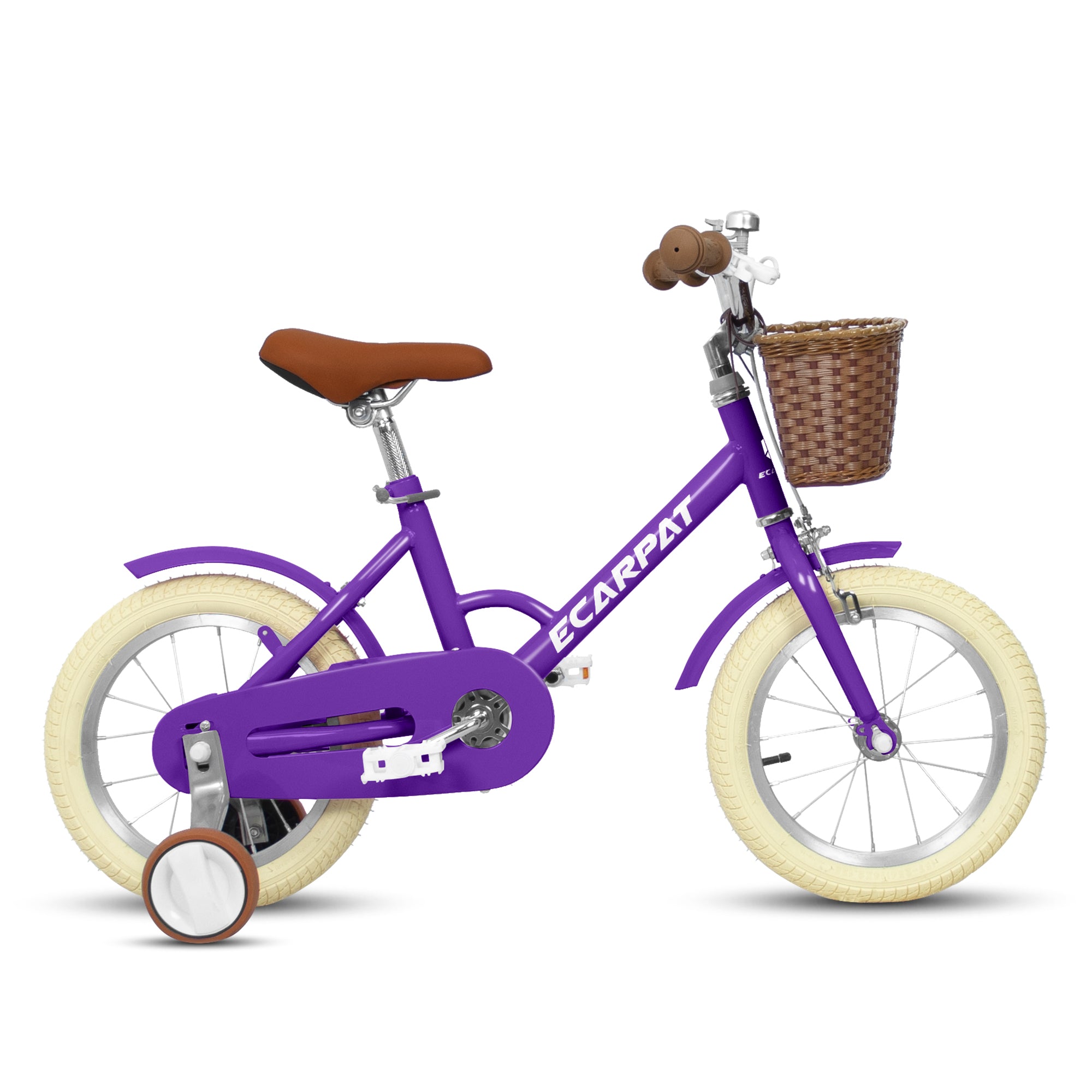 A12116 Ecarpat Kids'Bike Girls Bike 12 Inch Wheels,1-Speed Child Bicycles For 2-3 Years,With Removable Training Wheels Baby Toys,Front V Brake,Rear Holding Brake