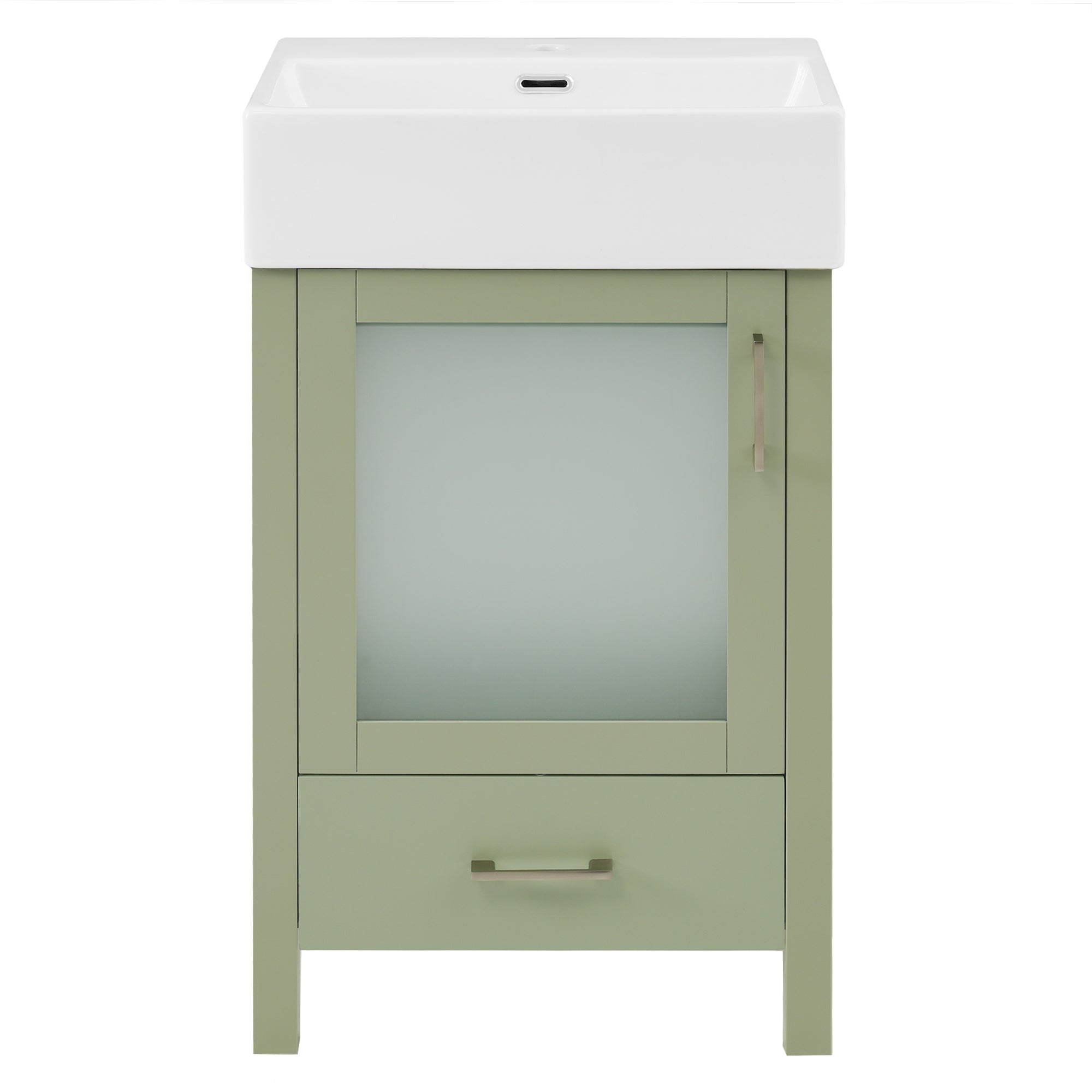 20-Inch bathroom vanity with ceramic sink and ample storage - ideal for small bathrooms