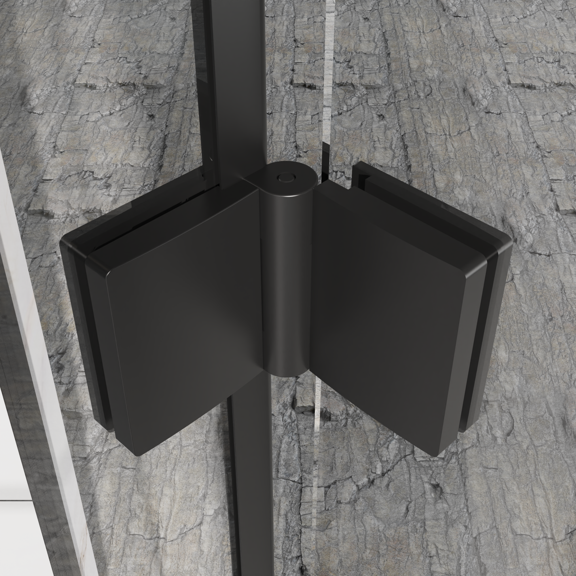 30 x 72 in Black Pivot Bifold Shower Door - 30 x 72 in / Matte Black view 5