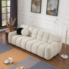 87.4 length ,35.83" deepth ,human body structure for USA people,  marshmallow sofa,boucle sofa ,3 seater, BEIGE  BOUCLE