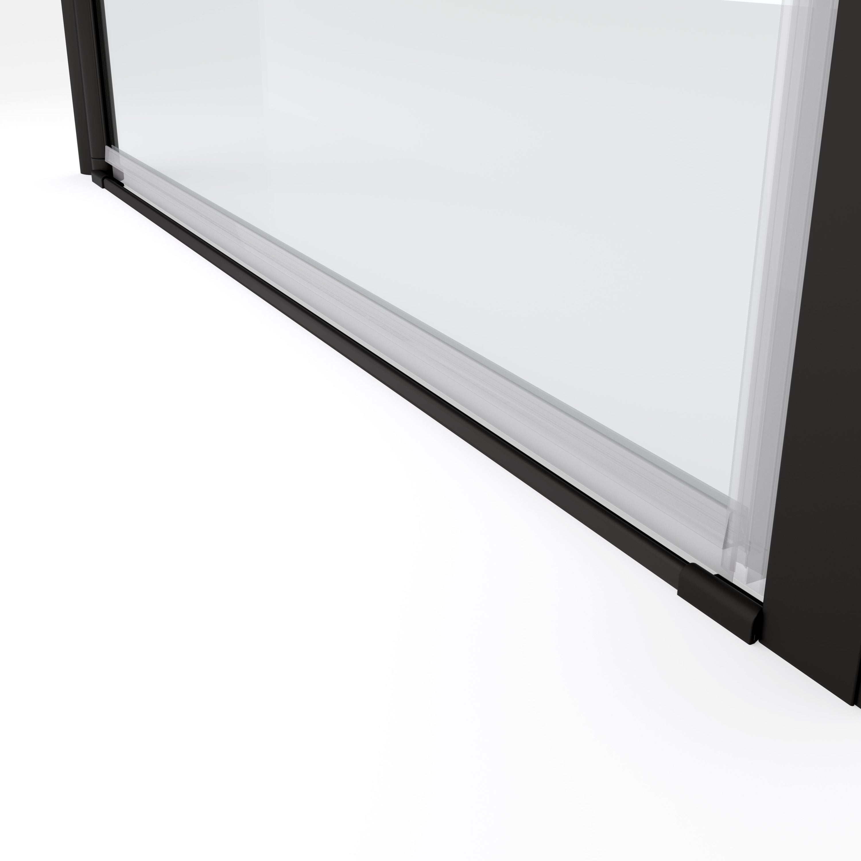 Matted Black 2872 Pivot Shower Door: 28"W x 72"H, 1/4" Tempered Glass