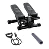 Mini Fitness Stepper, Hydraulic Fitness Stepper with Resistance Bands and Display, Silent Design, Weight Capacity 300LBS, Portable Stepper for Total Body Workout,11.3"L x 12.6"W x 7.8"H,Black