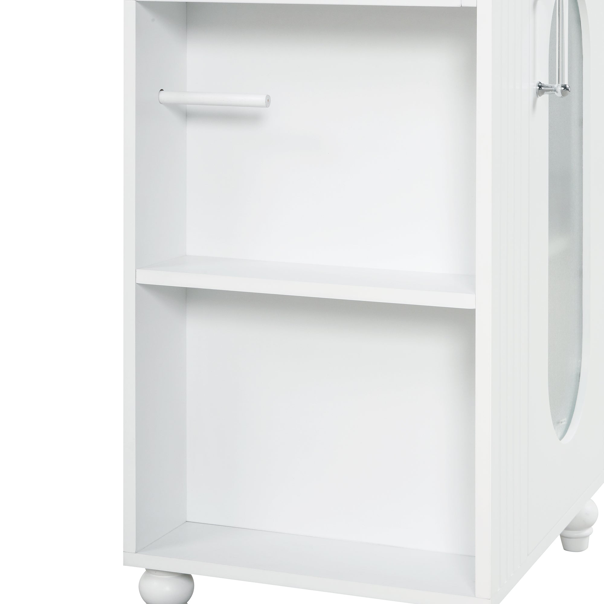 20" Bathroom Vanity with Sink, Bathroom Vanity Cabinet with Two-tier Shelf, Adjustable Shelf, Solid Wood and MDF, White