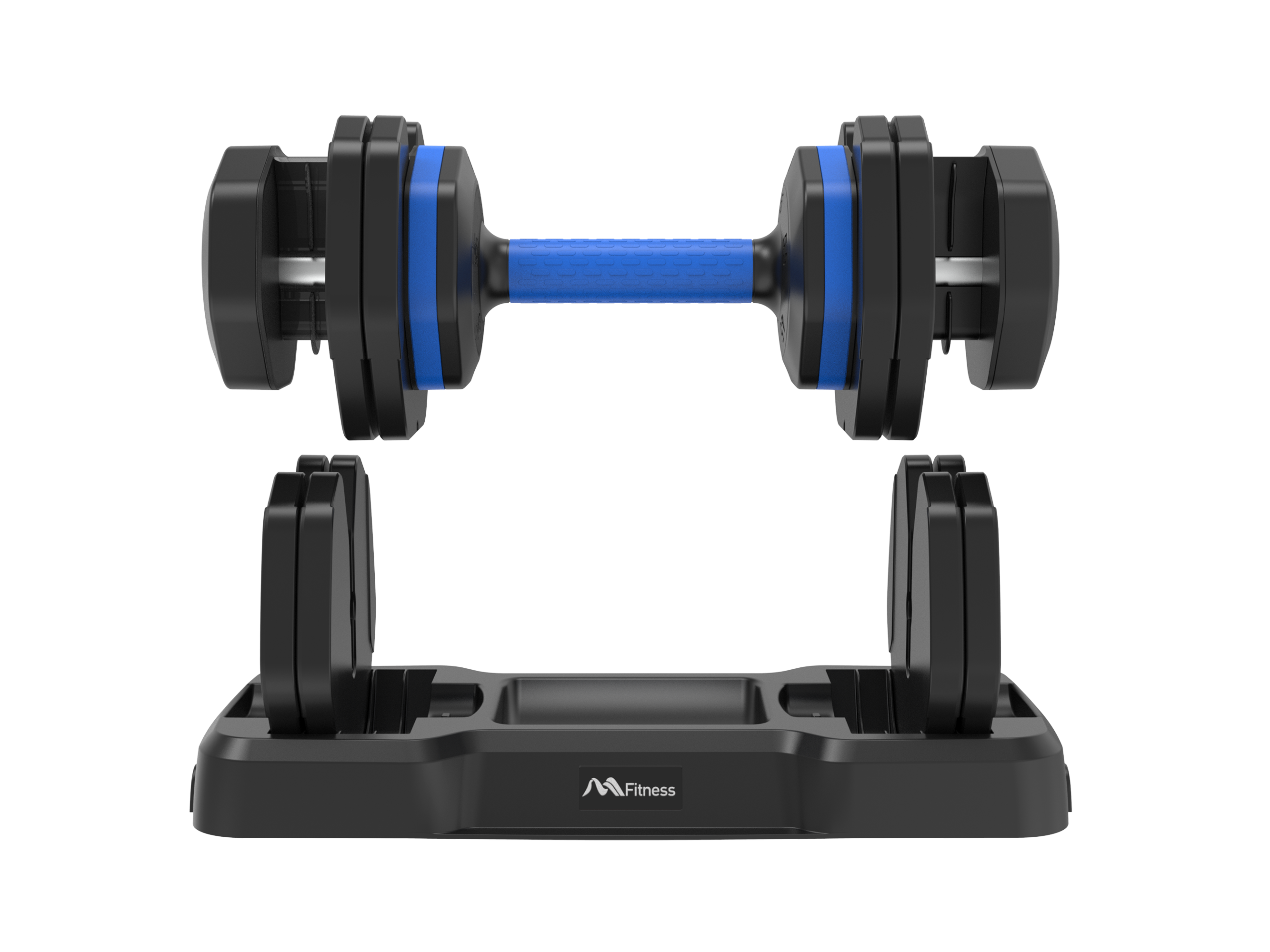 Adjustable Dumbbell - 55lb Single Dumbbell with Anti-Slip Handle, Fast Adjust Weight by Turning Handle with Tray, Exercise Fitness Dumbbell Suitable for Full Body Workout