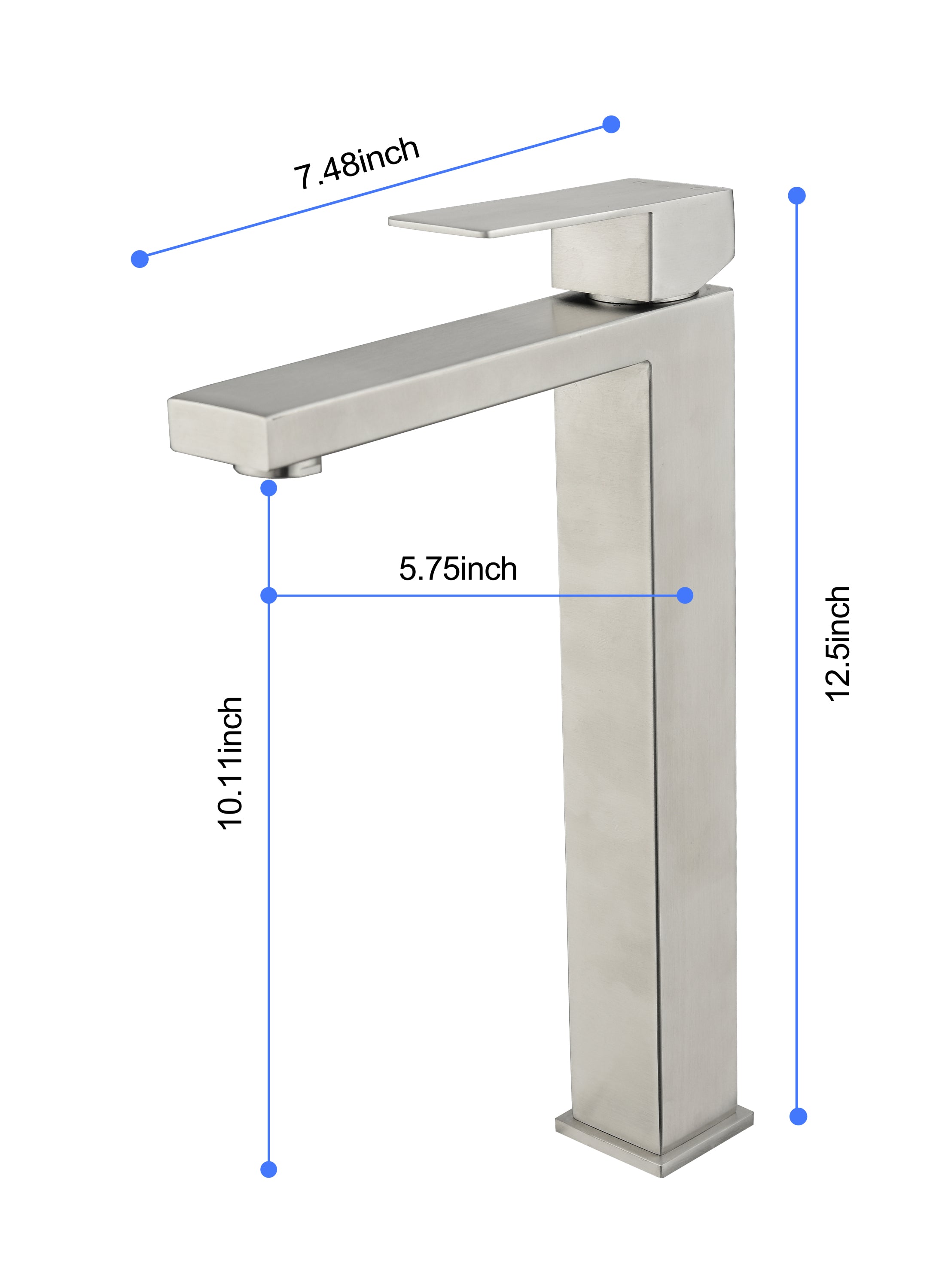 Waterfall Spout Bathroom Faucet,Single Handle Bathroom Vanity Sink Faucet