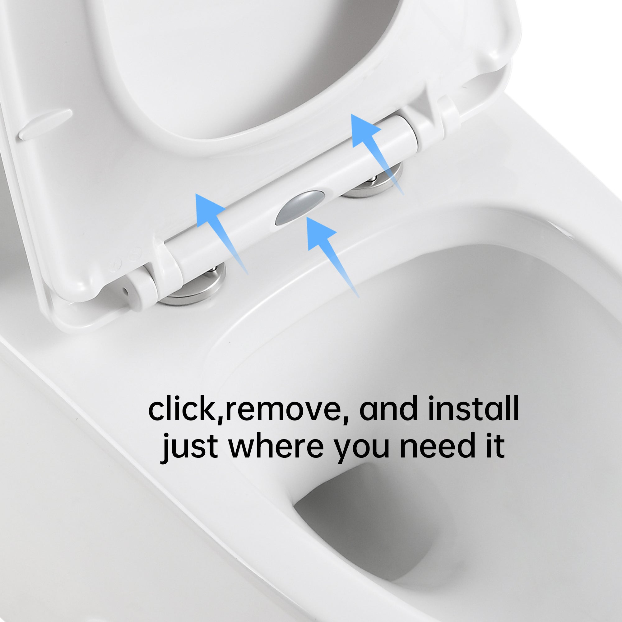 1.1/1.6 GPF Elongated Comfort Height Super Quite Flushing Floor Mounted One-Piece Toilet, CUPC Certified, WaterSense Cetified, Ceramic, White Color, Soft Close Seat