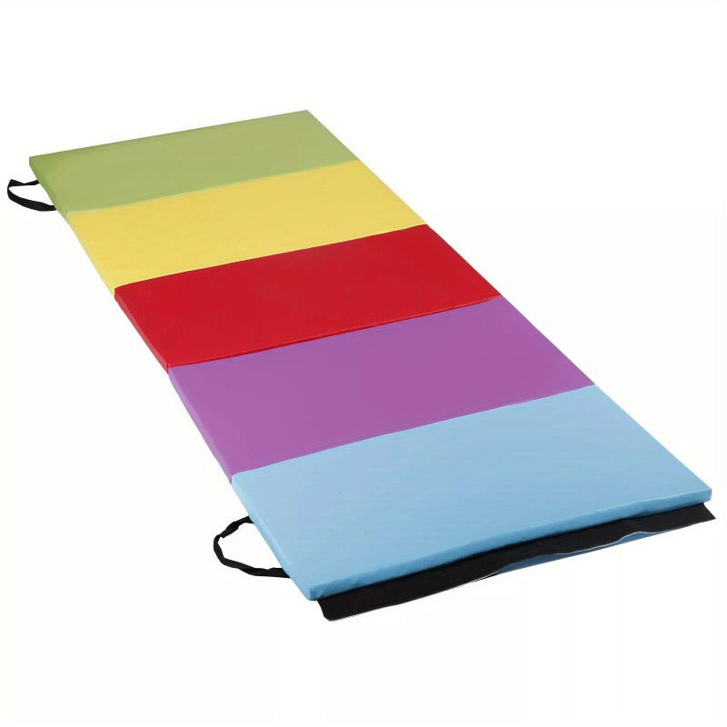 6FT x 2.5FT Foldable Gymnastics Mat for Kids Padded Lightweight w/ Carrying Handle