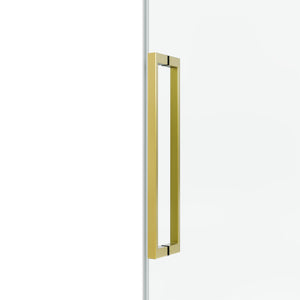 48 x 72 in Fixed and Sliding Square-Tube Shower Door - 48 x 72 in / Brushed Gold view 3