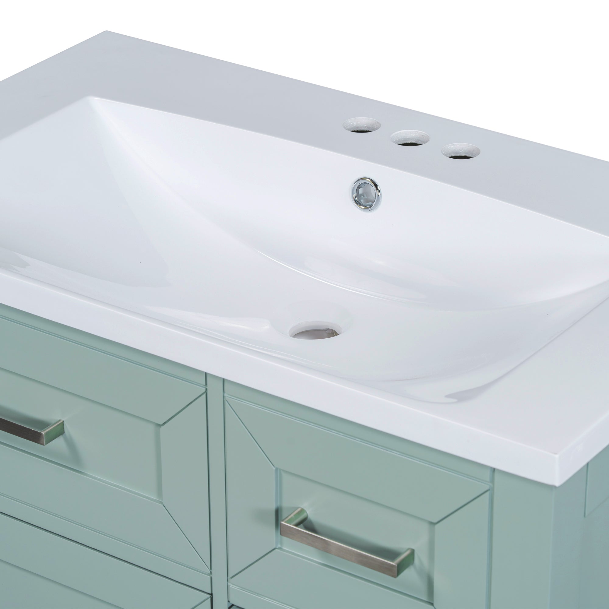 30" Bathroom Vanity with Sink Combo, Green Bathroom Cabinet with Drawers, Solid Frame and MDF Board (Old Sku:N725S999222F)