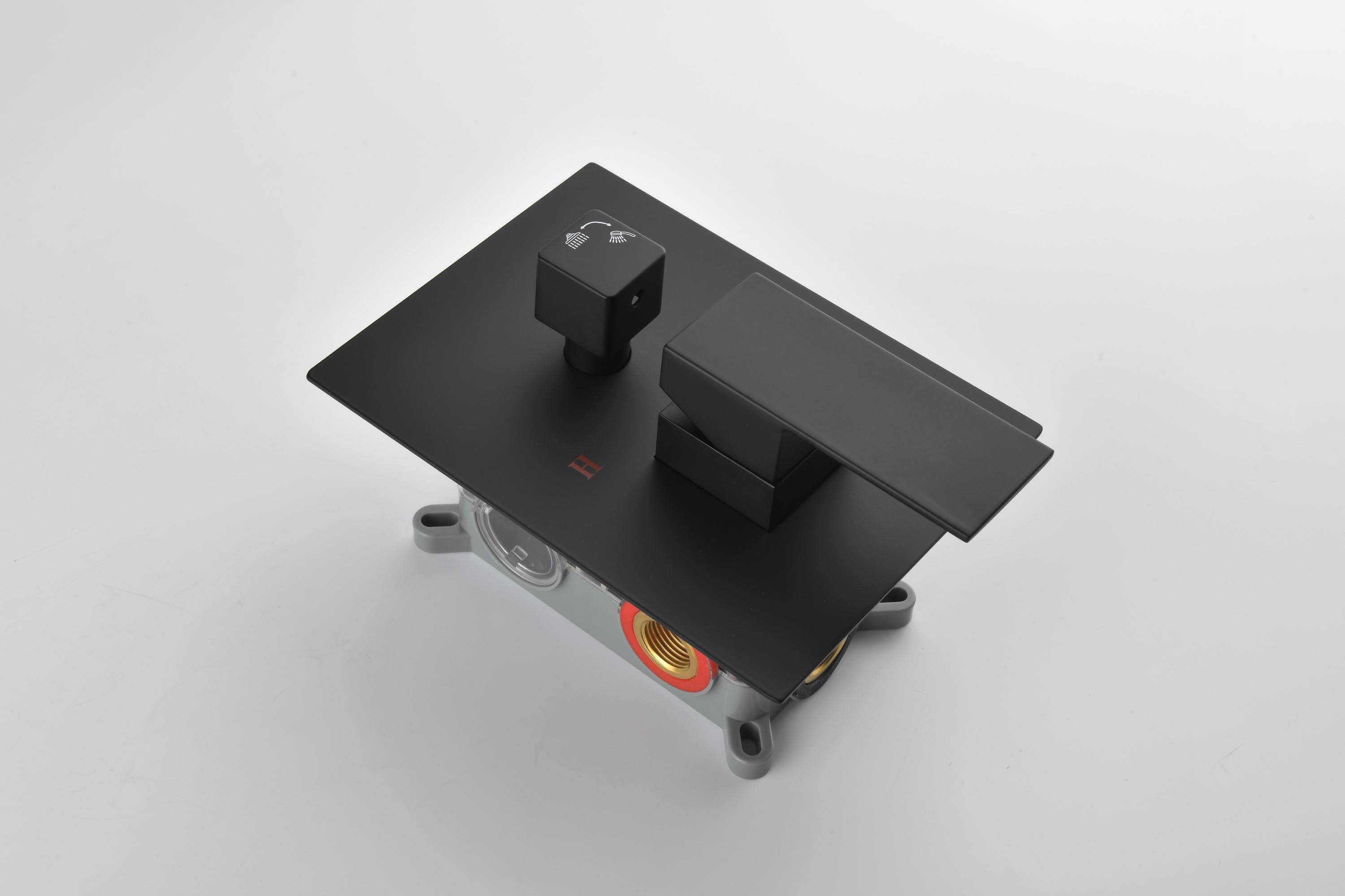 2 Way Outlet Function Solid Brass Shower Diverter Valve Mixer Rough-In Shower Handle Valve Kit Replacement