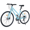 7 Speed Hybrid bike Disc Brake 700C Road Bike For men women's City Bicycle