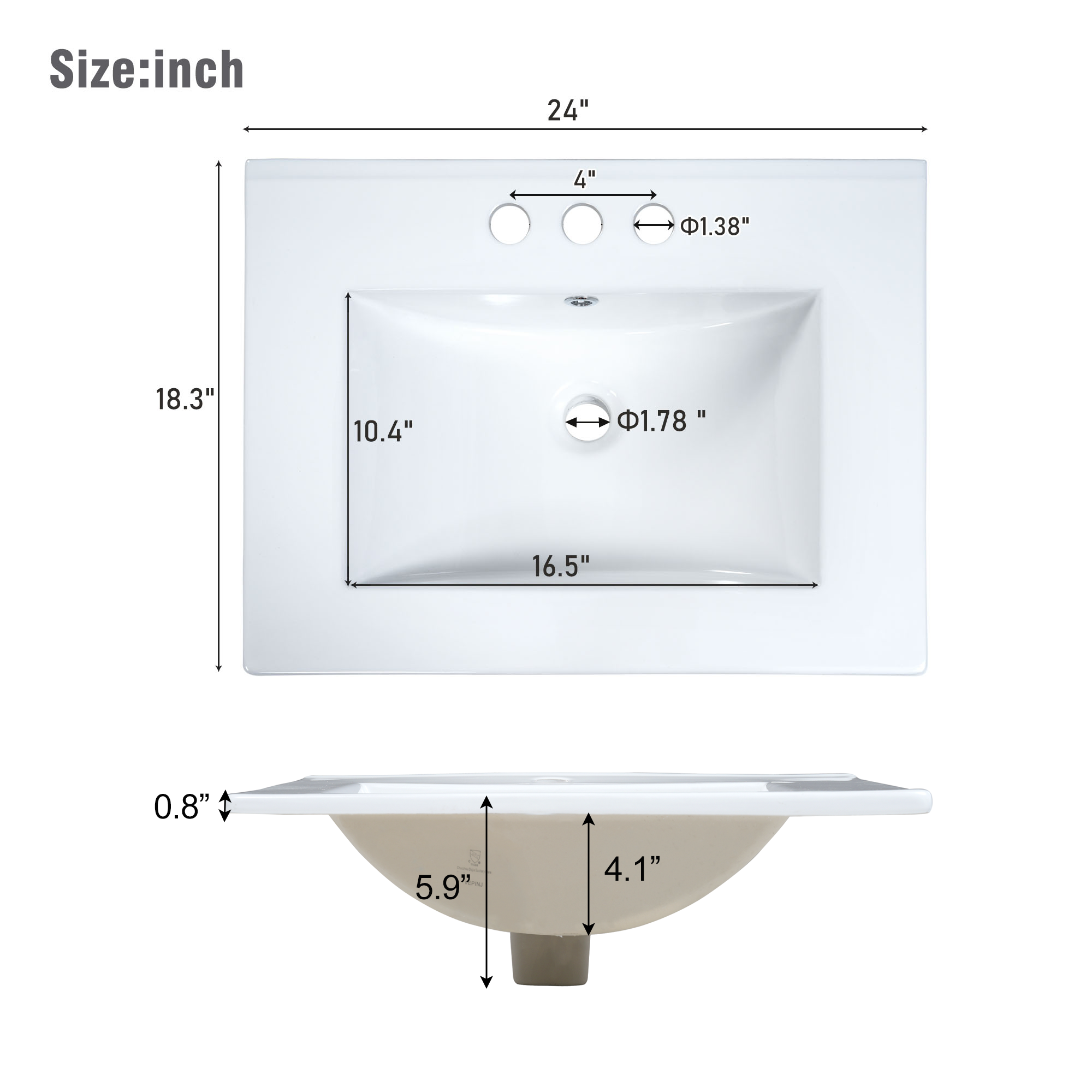 Modern 24-Inch Wall-Mounted Bathroom vanity with 2 Drawers, Green - Ideal for Small Bathrooms