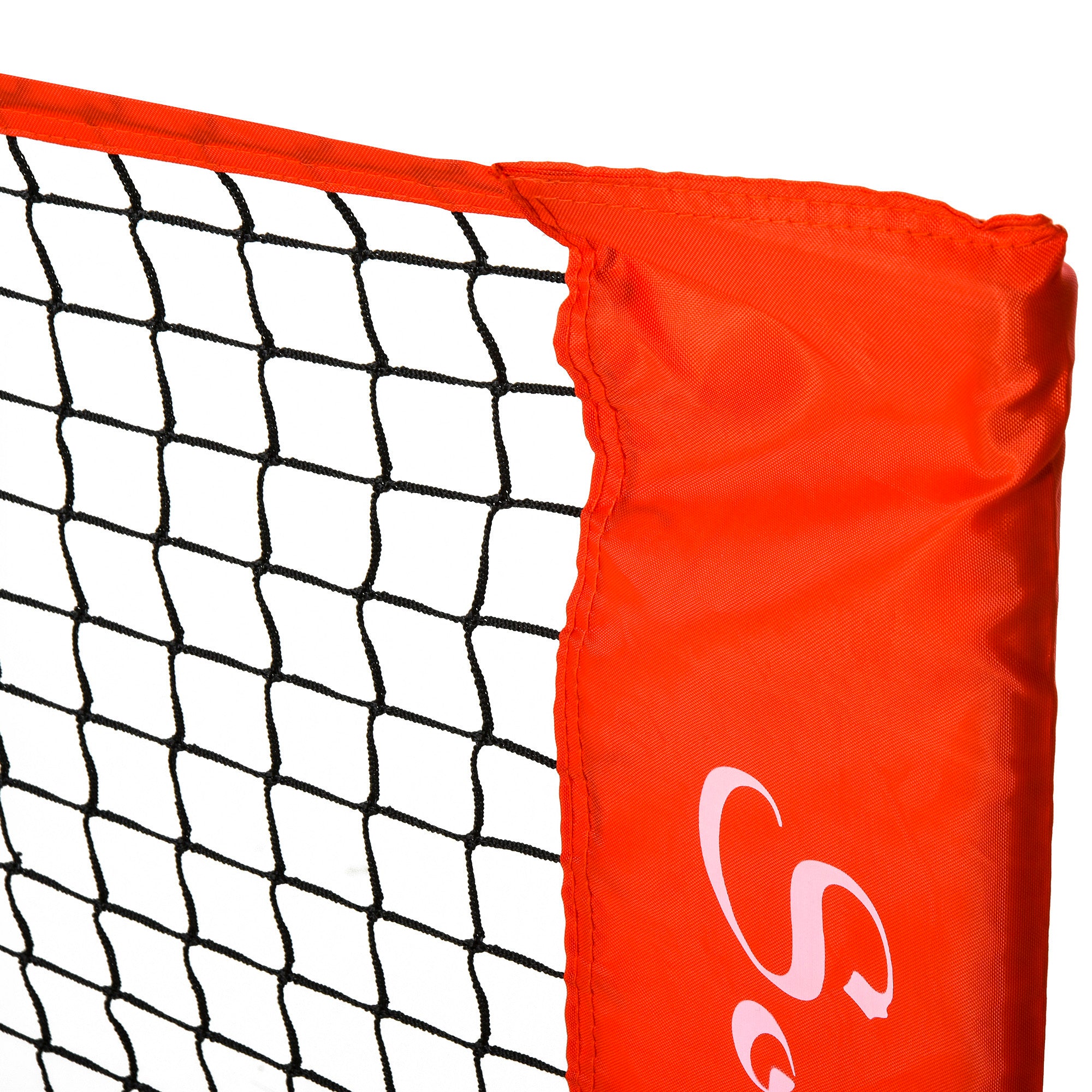 Soozier 10ft Portable Soccer Tennis/Pickleball/Badminton/Mini Tennis Net w/ Sideline for Training with Included Storage Bag, Red