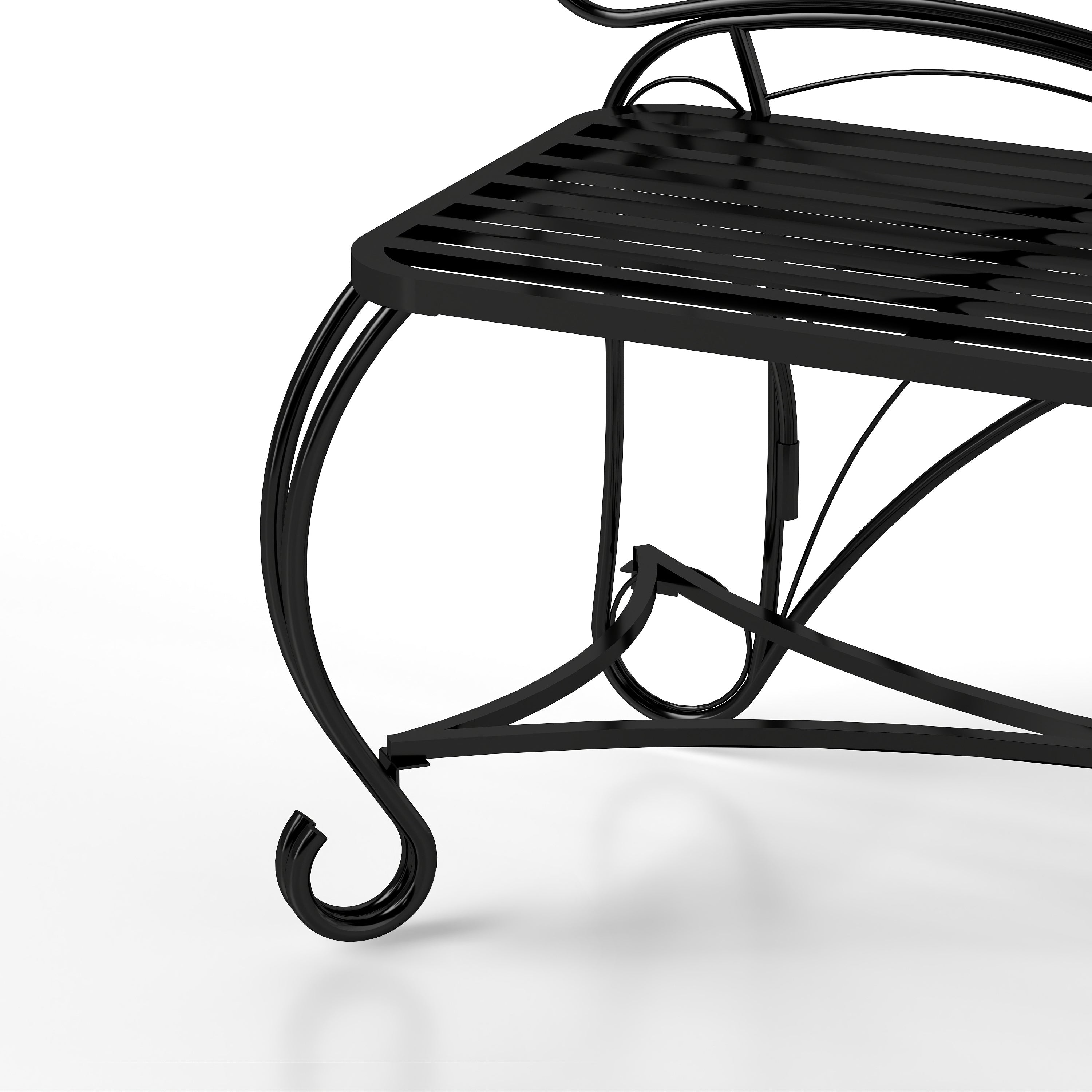 Butterfly Cast Metal Garden Bench, Outdoor Bench Patio Seat, Park Bench Outdoor Seating for Garden, Yard, Park, Entryway