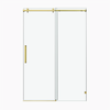 48 x 76 in Fixed and Sliding Square-Tube Shower Door - 48 x 76 in / Brushed Gold view 1
