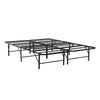 Metal Mattress Foundation Bed Frame, Queen Size Bed Base, Bedroom Furniture, Black