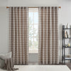 Plaid Rod Pocket and Back Tab Curtain Panel with Fleece Lining(Only 1 Pc Panel)