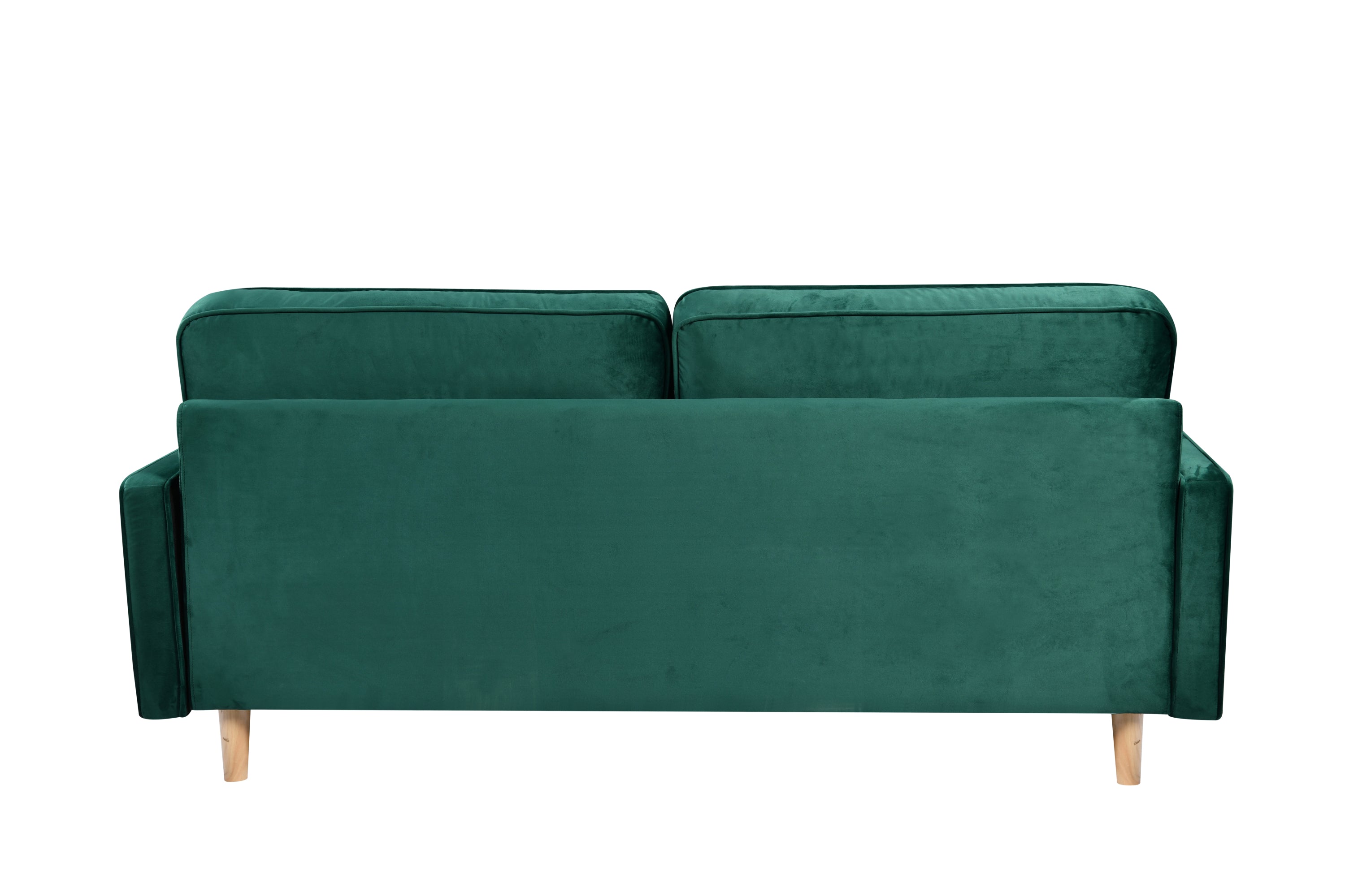 Sofa Simple Small House Double Three Person Straight Row American Retro Green Velvet Furniture Fabric Sofa Small Living Room Bedroom Office