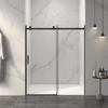 56-60 x 72 in Frameless Sliding Shower Door - 56-60 x 72 in / Matte Black view 1
