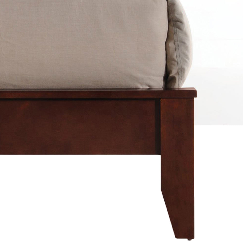 Brown Cherry Queen Sleigh Bed