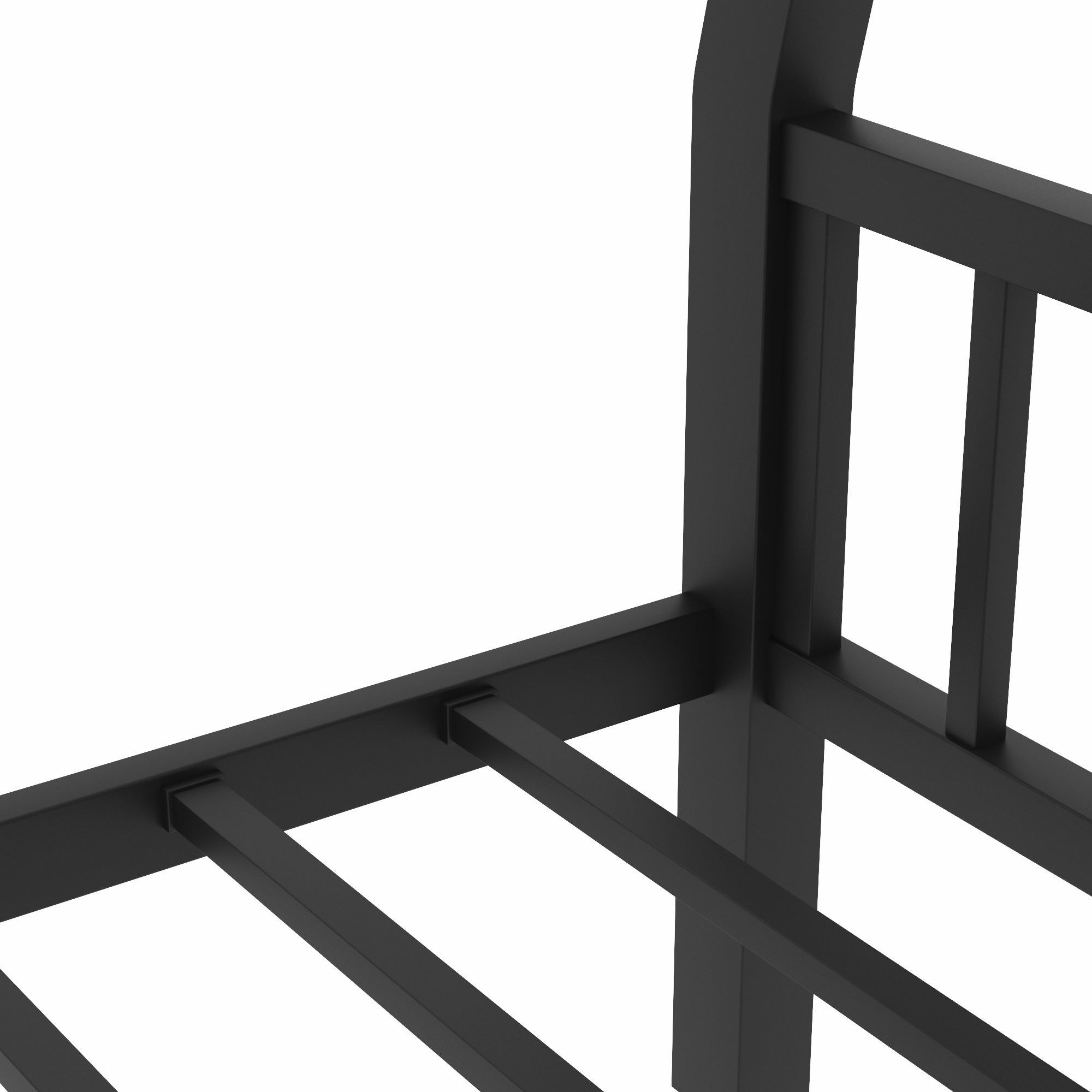 Full XL Over Queen Metal Bunk Bed with Ladder and Slats Support for Adults Teens, Black