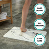 Quick-Dry Absorbent Non-Slip Bath Mat (Marble, 17.75" x 13.75")