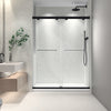 54 x 76 in Soft-Closing Double Sliding Shower Door - 54 x 76 in / Matte Black view 1