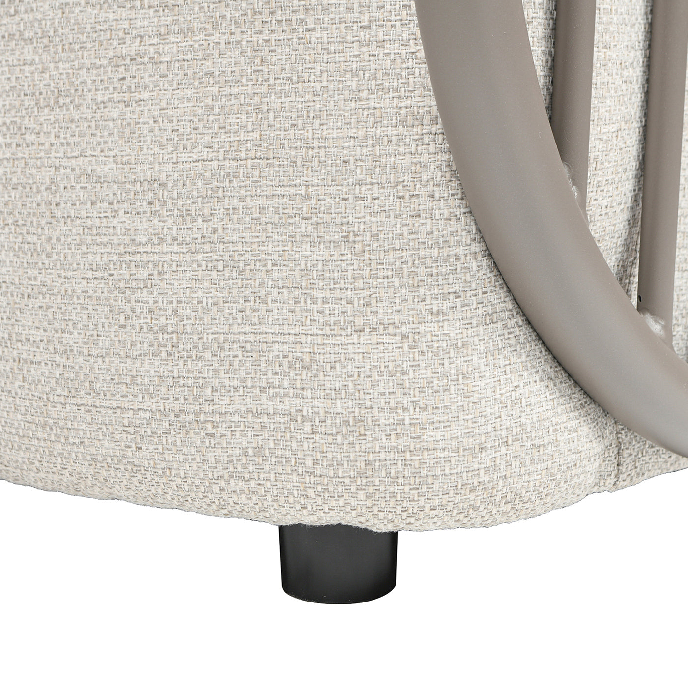 Harper 42.5" Barrel Upholstered Patio Deep Seating Armchair, Oat Beige Axroma Olefin