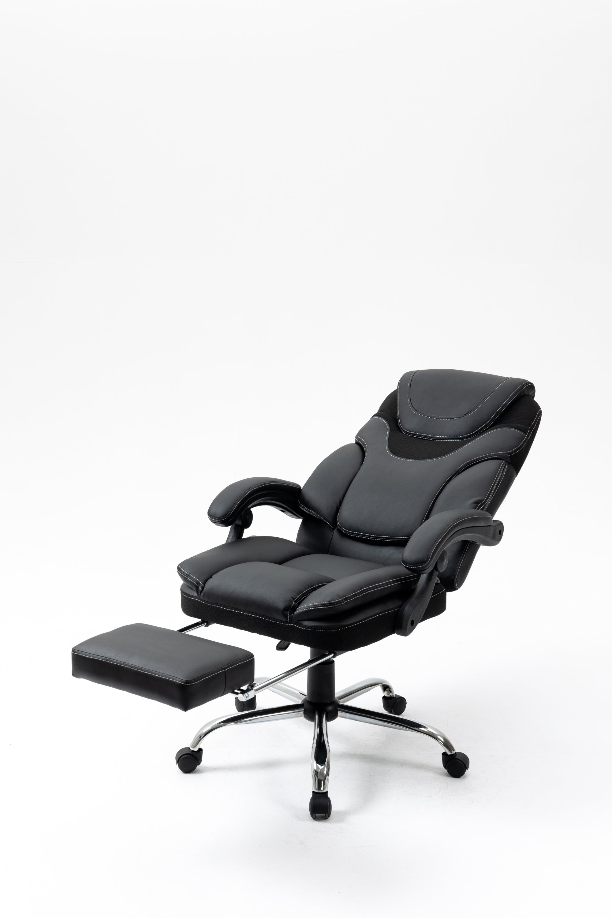 Massage Reclining Office Chair with Footrest, High Back Computer Chair Home Desk Ergonomic Executive Office Chair with Armrests, Adjustable Height.