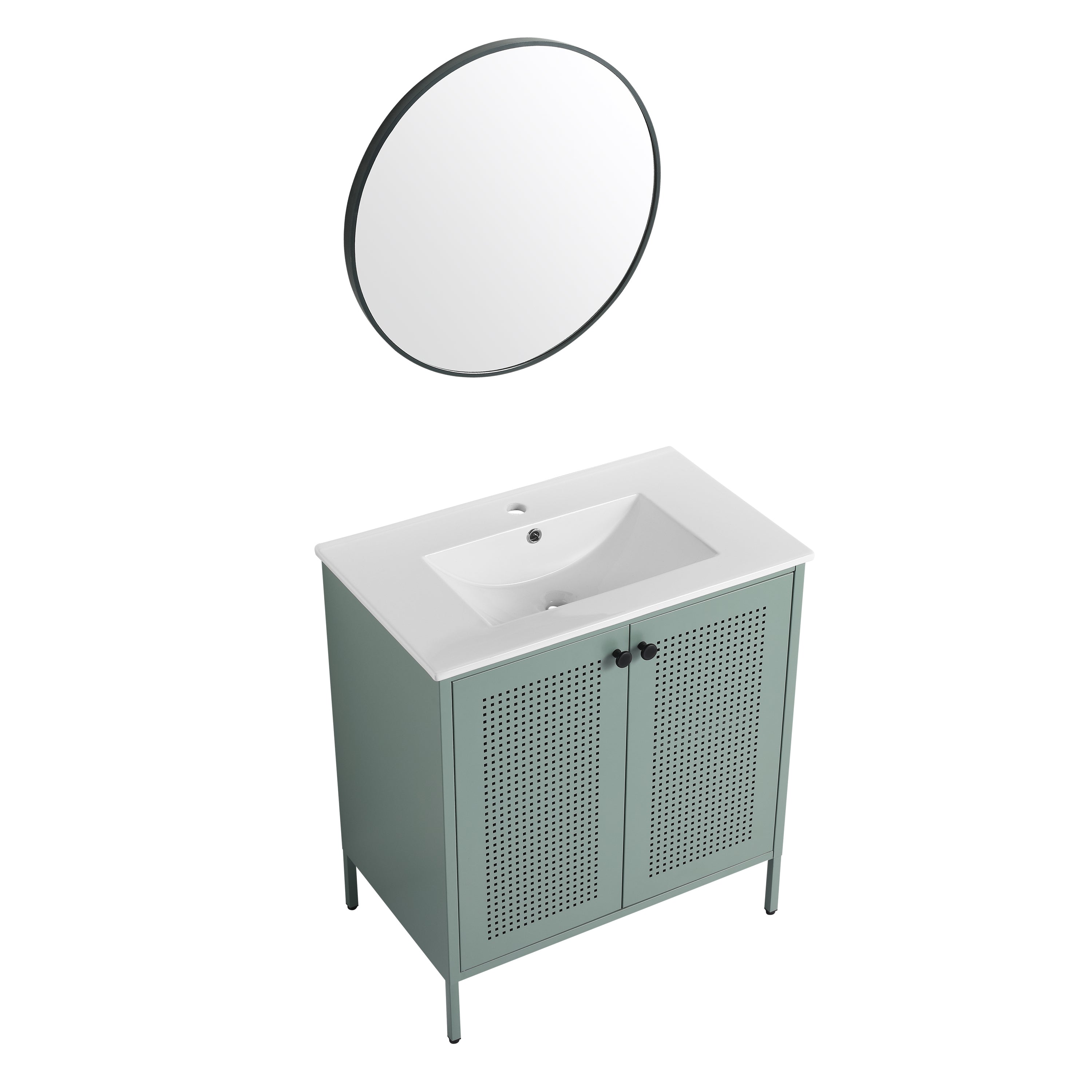 30 Inch Freestanding Bathroom Vanity With Ceramic SInk