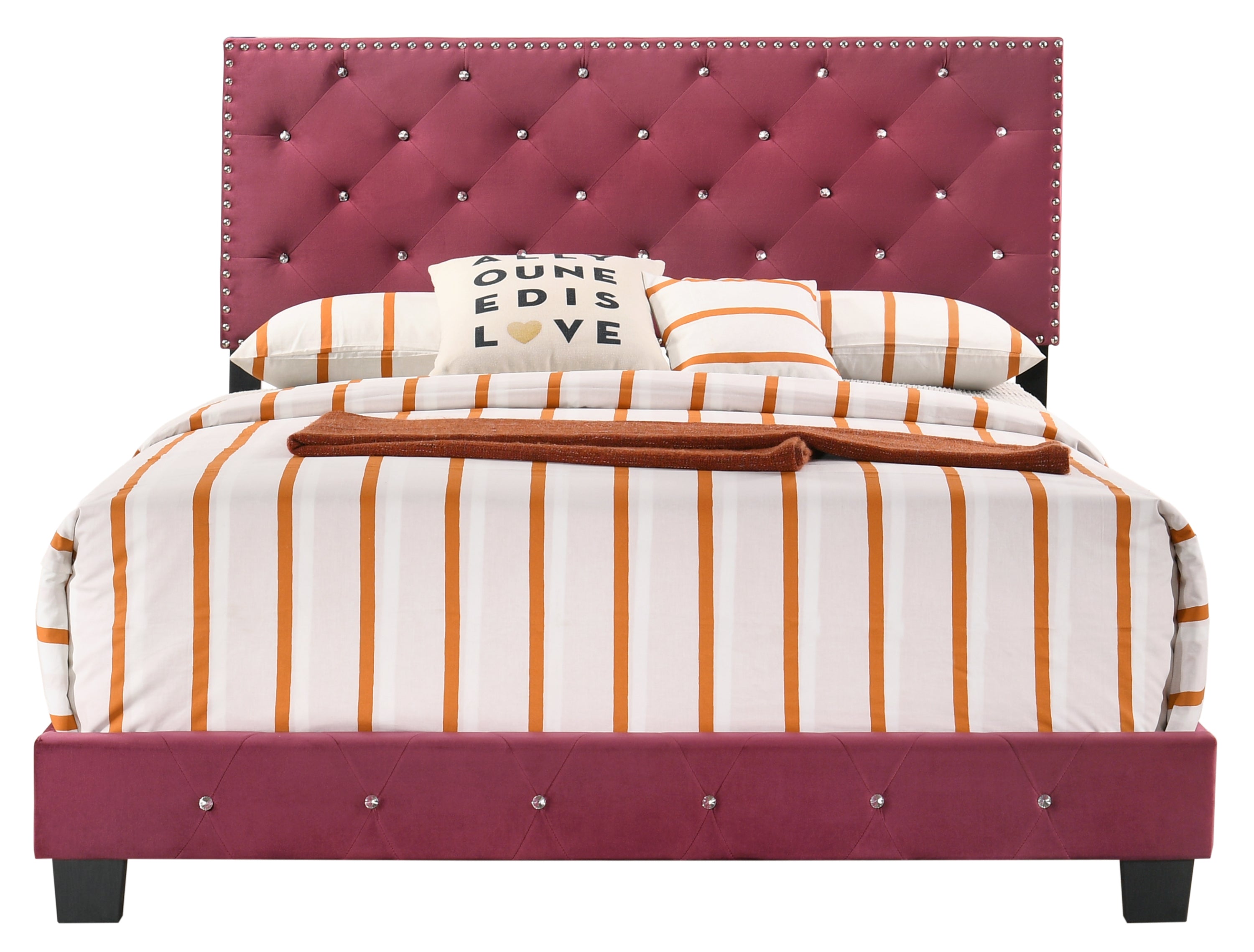 Transitional Cherry King Bed For Elegant Comfort