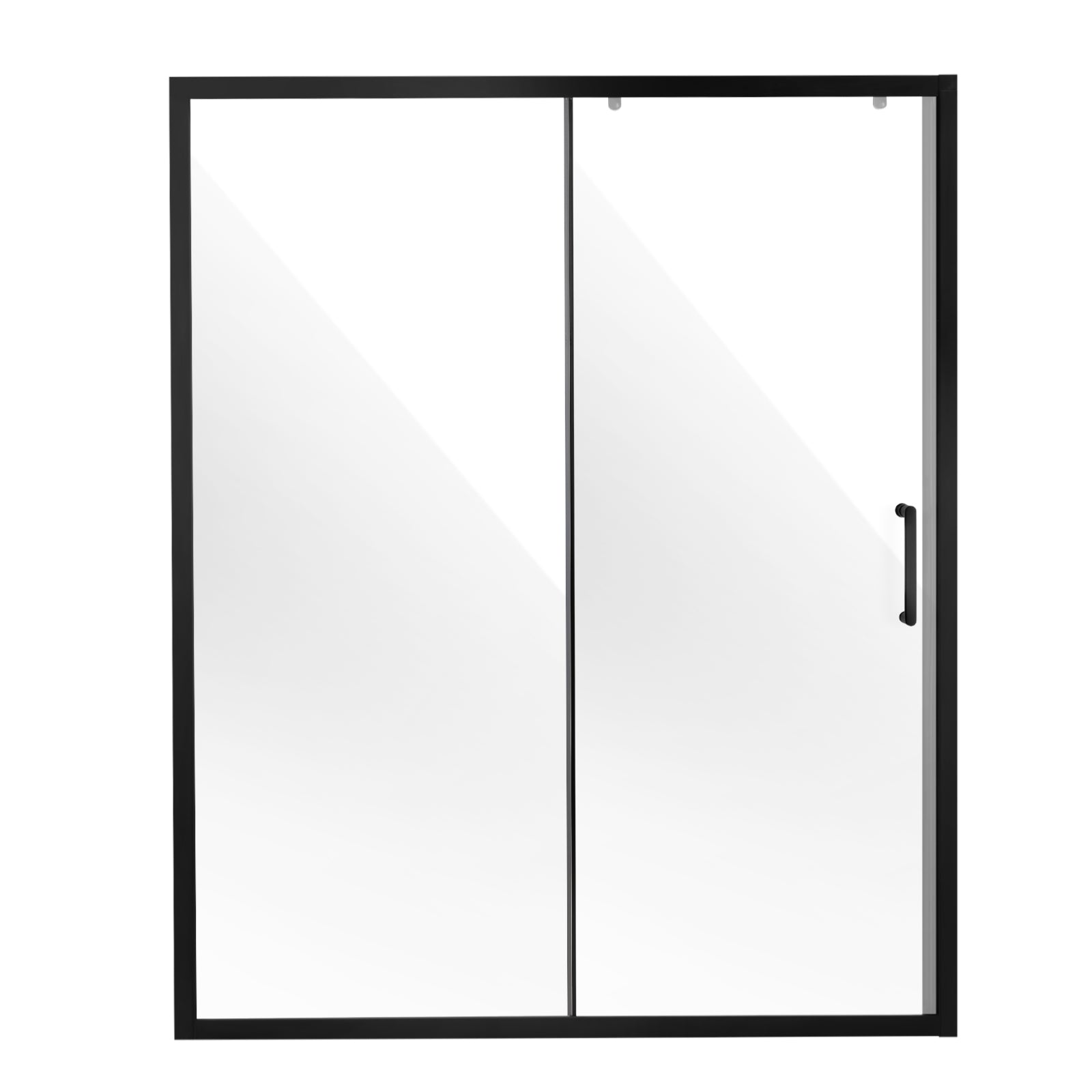 58-59 x 70 in Semi-Frameless Shower Door showing glass door detail