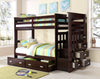 ACME Allentown Bunk Bed (T/T) w/Trundle, Espresso 10170W