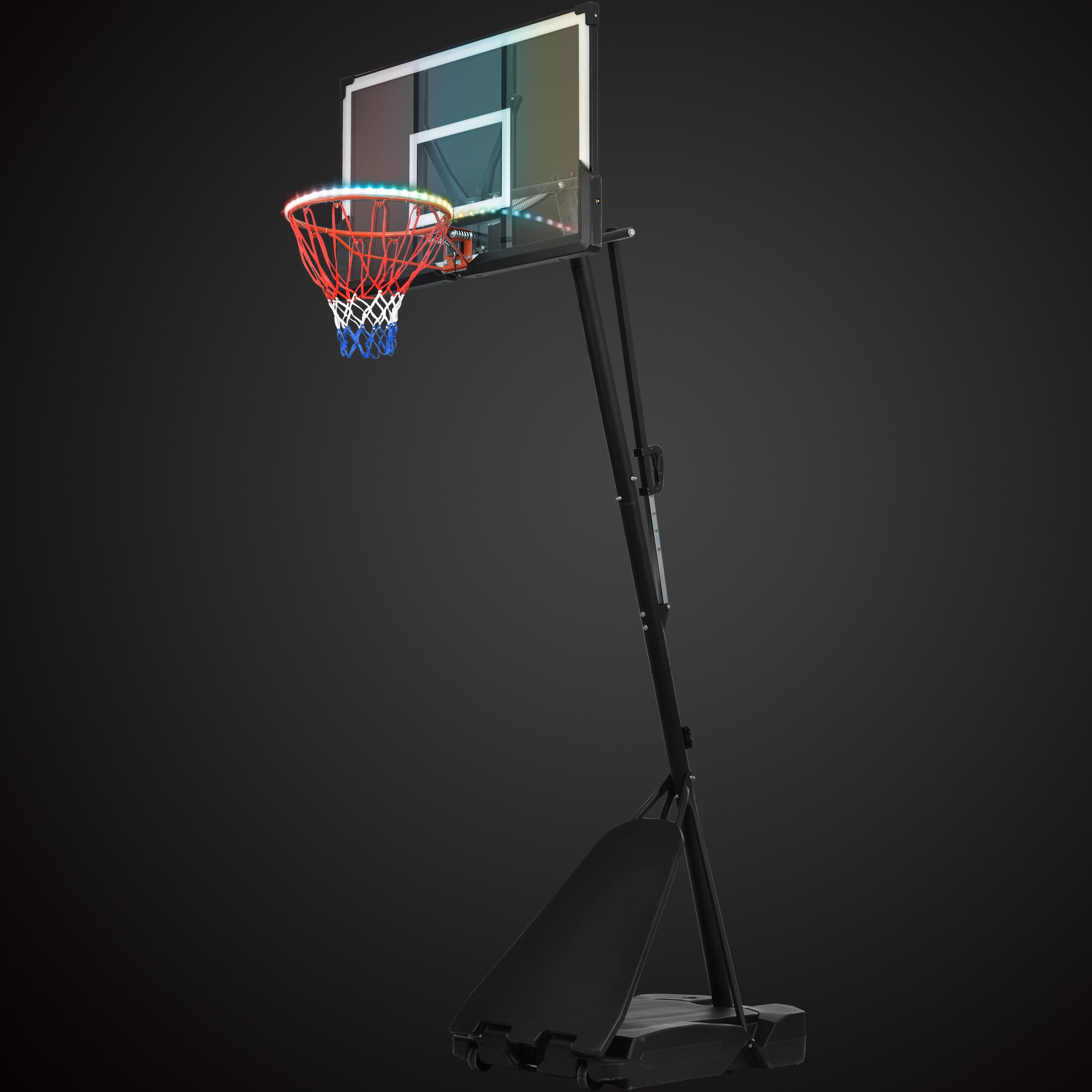 Portable Basketball Hoop Basketball System 8-10ft Height Adjustable for Youth Adults LED Basketball Hoop Lights, Colorful lights, Waterproof,Super Bright to Play at Night Outdoors,Good Gift for Kids