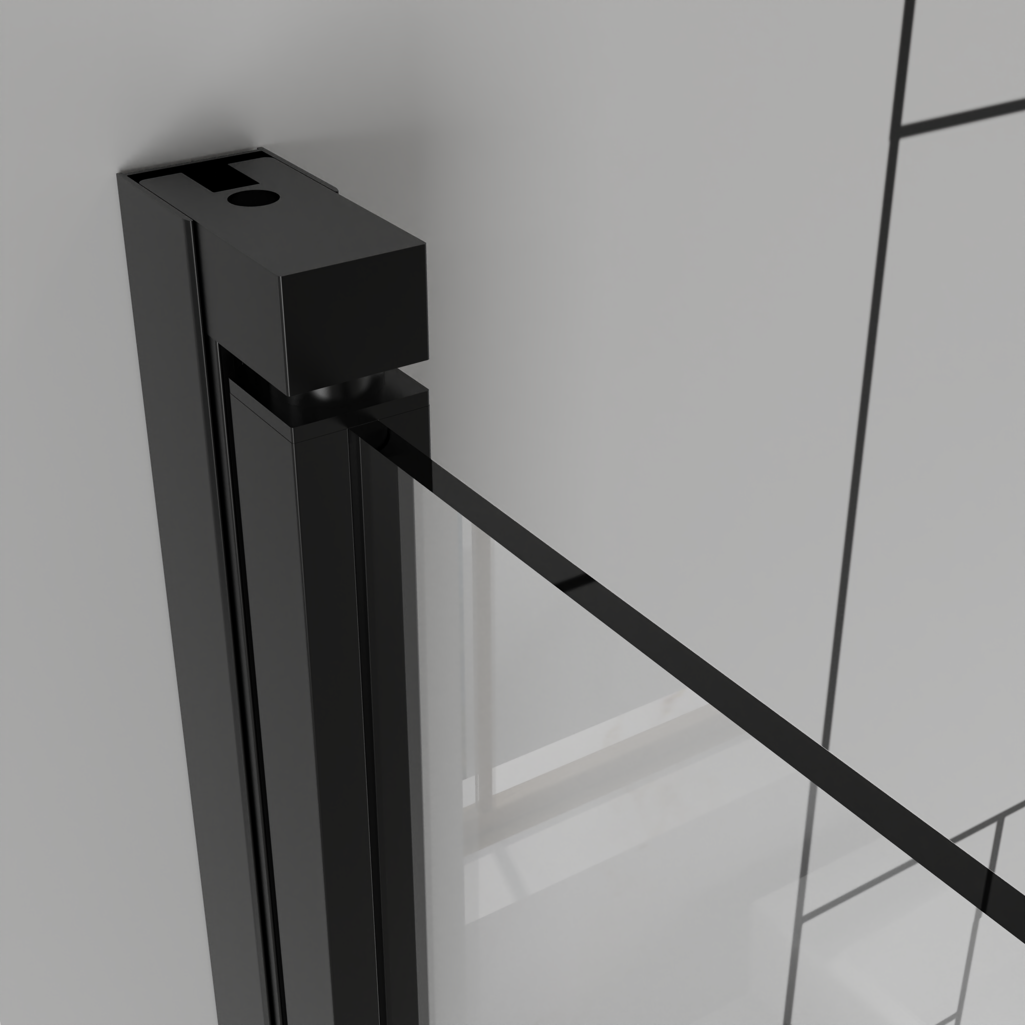 30 x 72 in Black Pivot Bifold Shower Door - 30 x 72 in / Matte Black view 4