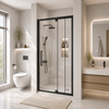32-60 x 72 in Semi-Frameless Pivot Shower Door - 32-36 x 72 in / Matte Black view 1