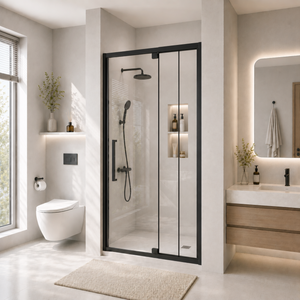 32-60 x 72 in Semi-Frameless Pivot Shower Door - 32-36 x 72 in / Matte Black view 1